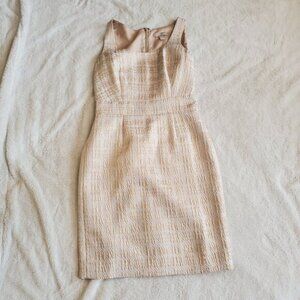 Banana Republic Sleeveless Womens Sheath Dress Gold Cream Ivory Gold Womens 4